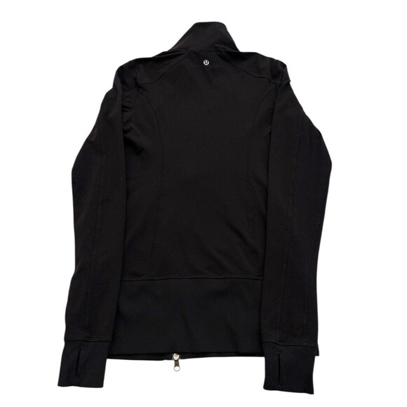 Lululemon Nice Asana Jacket Ruffle Black Womens 8 Full Zip Athleisure Training - Picture 7 of 7